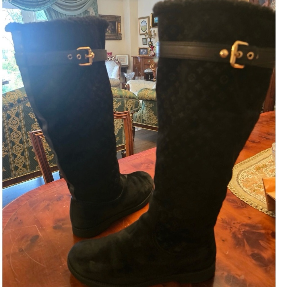 Louis Vuitton Black Knee-High Boots